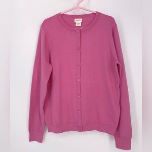NWT Crewcuts Girls L 10-11 Pink Classic Cardigan Sweater